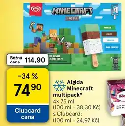 Tesco Algida Minecraft multipack nabídka