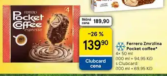 Tesco Ferrero Zmrzlina Pocket coffee nabídka