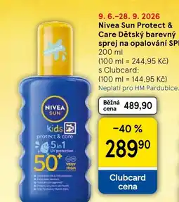 Tesco Nivea Sun Protect & Care Dětský barevný sprej na opalování SPF50 nabídka