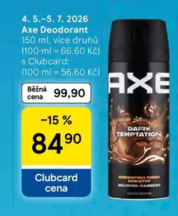 Tesco Axe Deodorant nabídka