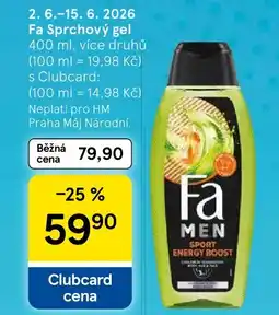 Tesco Fa Sprchový gel nabídka