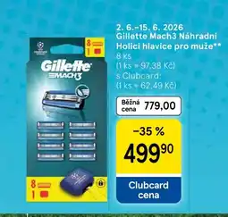 Tesco Gillette Mach3 Náhradní Holicí hlavice pro muže nabídka