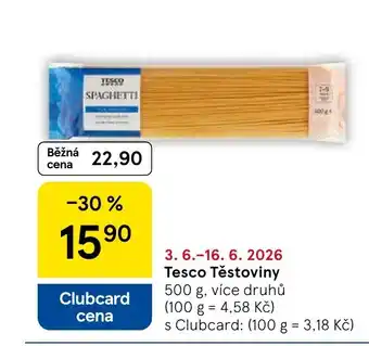 Tesco Tesco Těstoviny nabídka