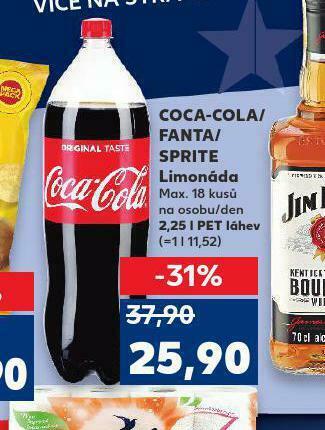 Kaufland Coca cola, fanta, sprite nabídka
