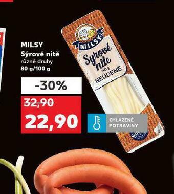 Kaufland Milsy sýrové nitě nabídka