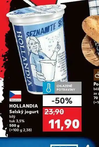 Kaufland Hollandia seslký jogurt bílý nabídka