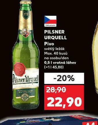 Kaufland Pivo pilsner urquell nabídka