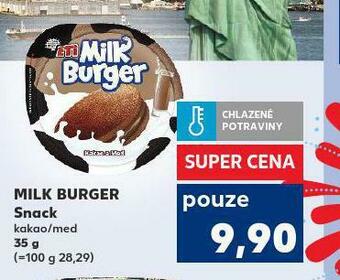Kaufland Milk burger snack nabídka