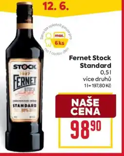 Billa Fernet Stock Standard nabídka