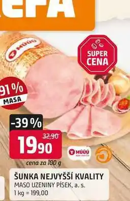 Trefa ŠUNKA NEJVYŠŠÍ KVALITY MASO UZENINY PÍSEK nabídka