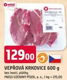 Trefa VEPŘOVÁ KRKOVICE 600 g bez kosti, plátky nabídka