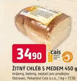 Trefa ŽITNÝ CHLÉB S MEDEM 450 g krájený, balený nabídka