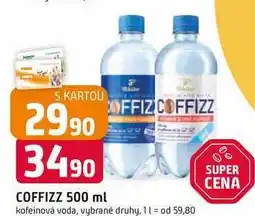 Trefa COFFIZZ kofeinová voda, vybrané druhy nabídka