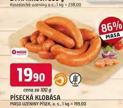 Trefa PÍSECKÁ KLOBÁSA MASO nabídka