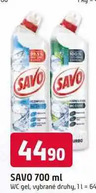 Trefa SAVO 700 ml WC gel nabídka