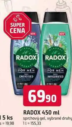 Trefa RADOX 450 ml sprchový gel nabídka