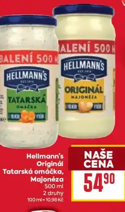 Billa Hellmann's Originál Tatarská omáčka, Majonéza nabídka
