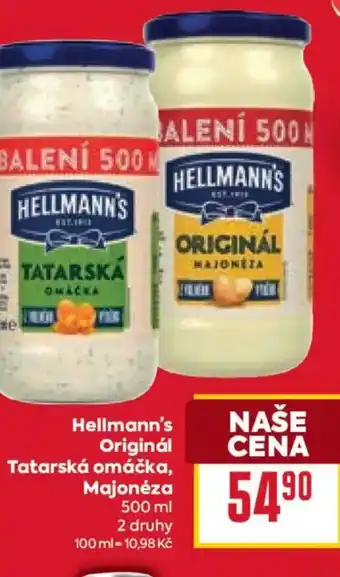 Billa Hellmann's Originál Tatarská omáčka, Majonéza nabídka