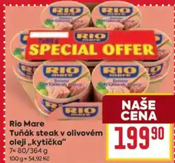 Billa Rio Mare Tuňák steak v olivovém oleji,,kytička“ nabídka