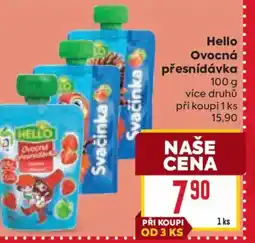 Billa Hello Ovocná přesnídávka nabídka