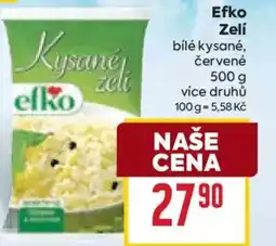 Billa Efko Zelí nabídka