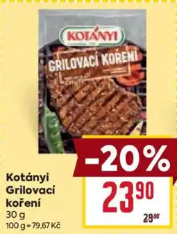 Billa Kotányi Grilovací koření nabídka