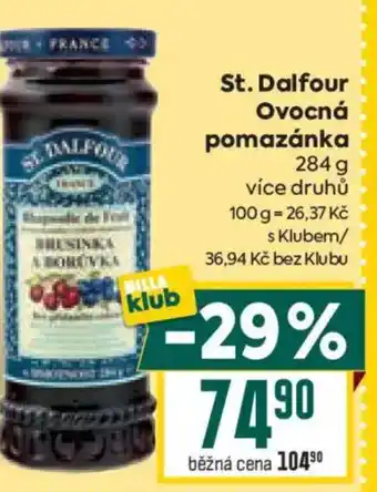 Billa St. Dalfour Ovocná pomazánka nabídka
