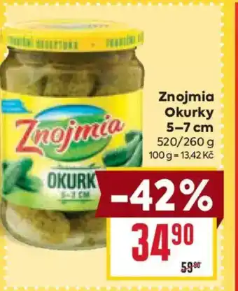 Billa Znojmia Okurky 5-7 cm nabídka