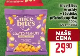 Billa Nice Bites Arašídy v těstíčku příchuť paprika nabídka