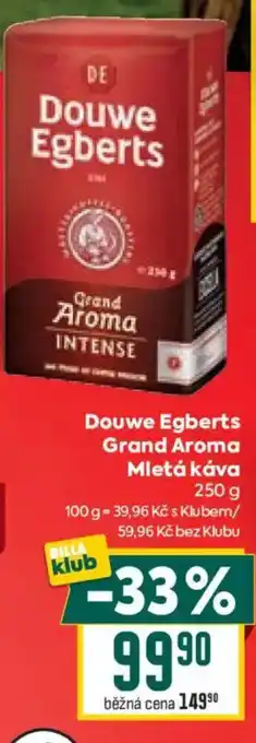 Billa Douwe Egberts Grand Aroma Mletá káva nabídka