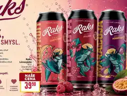 Billa Raks Limonáda nabídka