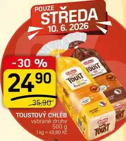 Flop TOUSTOVÝ CHLÉB vybrané druhy nabídka