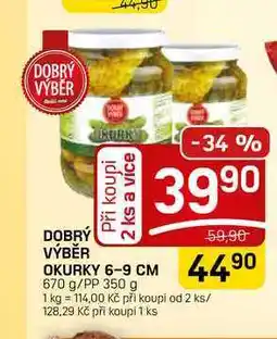 Flop DOBRÝ VÝBĚR OKURKY 6-9 CM nabídka
