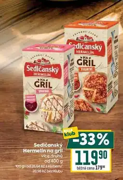 Billa Sedlčanský Hermelín na gril více druhů od nabídka