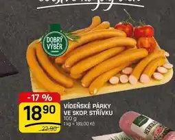Flop VÍDEŇSKÉ PÁRKY VE SKOP. STŘÍVKU nabídka