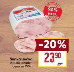 Billa Šunka Bečva z pultu lahůdek cena za nabídka