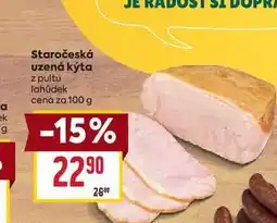 Billa Staročeská uzená kýta z pultu lahůdek cena za nabídka