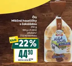 Billa Ölz Mléčné houstičky s čokoládou nabídka