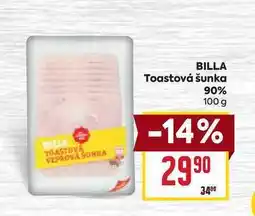 Billa BILLA Toastová šunka 90% nabídka