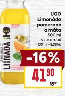 Billa UGO Limonáda pomeranč a máta nabídka