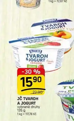 Flop JČ TVAROH A JOGURT vybrané druhy nabídka