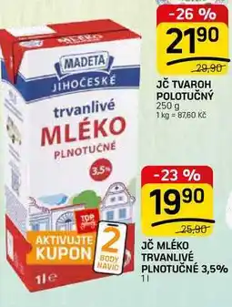 Flop JČ MLÉKO TRVANLIVÉ PLNOTUČNÉ 3,5% nabídka