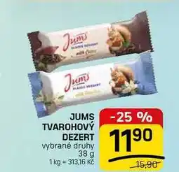 Flop JUMS TVAROHOVÝ DEZERT vybrané druhy nabídka