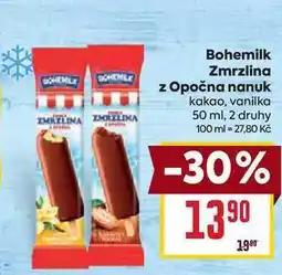 Billa Bohemilk Zmrzlina z Opočna nanuk kakao, vanilka nabídka