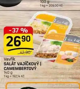 Flop SALÁT VAJÍČKOVÝ | CAMEMBERTOVÝ nabídka