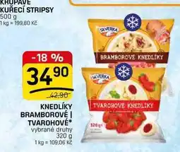 Flop KNEDLÍKY BRAMBOROVÉ | TVAROHOVÉ* vybrané druhy nabídka