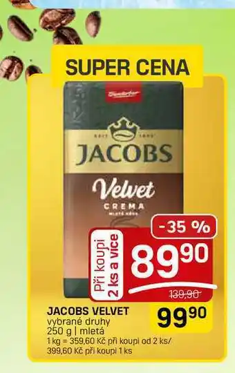 JACOBS VELVET vybrané druhy