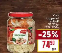 Billa Viva Utopenci s cibuli 670/385 g nabídka