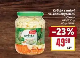Billa Květák s mrkví ve sladkokyselém nálevu 670/330 g nabídka