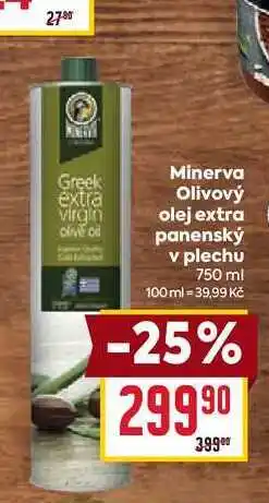 Billa Minerva Olivový olej extra panenský v plechu nabídka